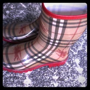 Burberry rain boots